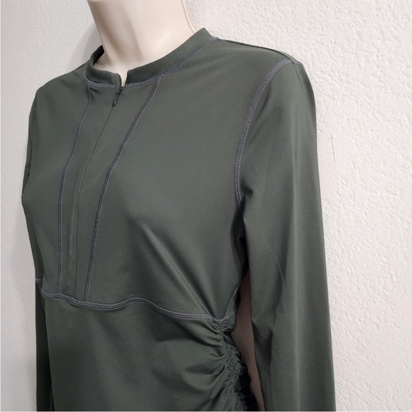 SOLD ATHLETA Ruched Rashguard Green Size S - Picture 7 of 10